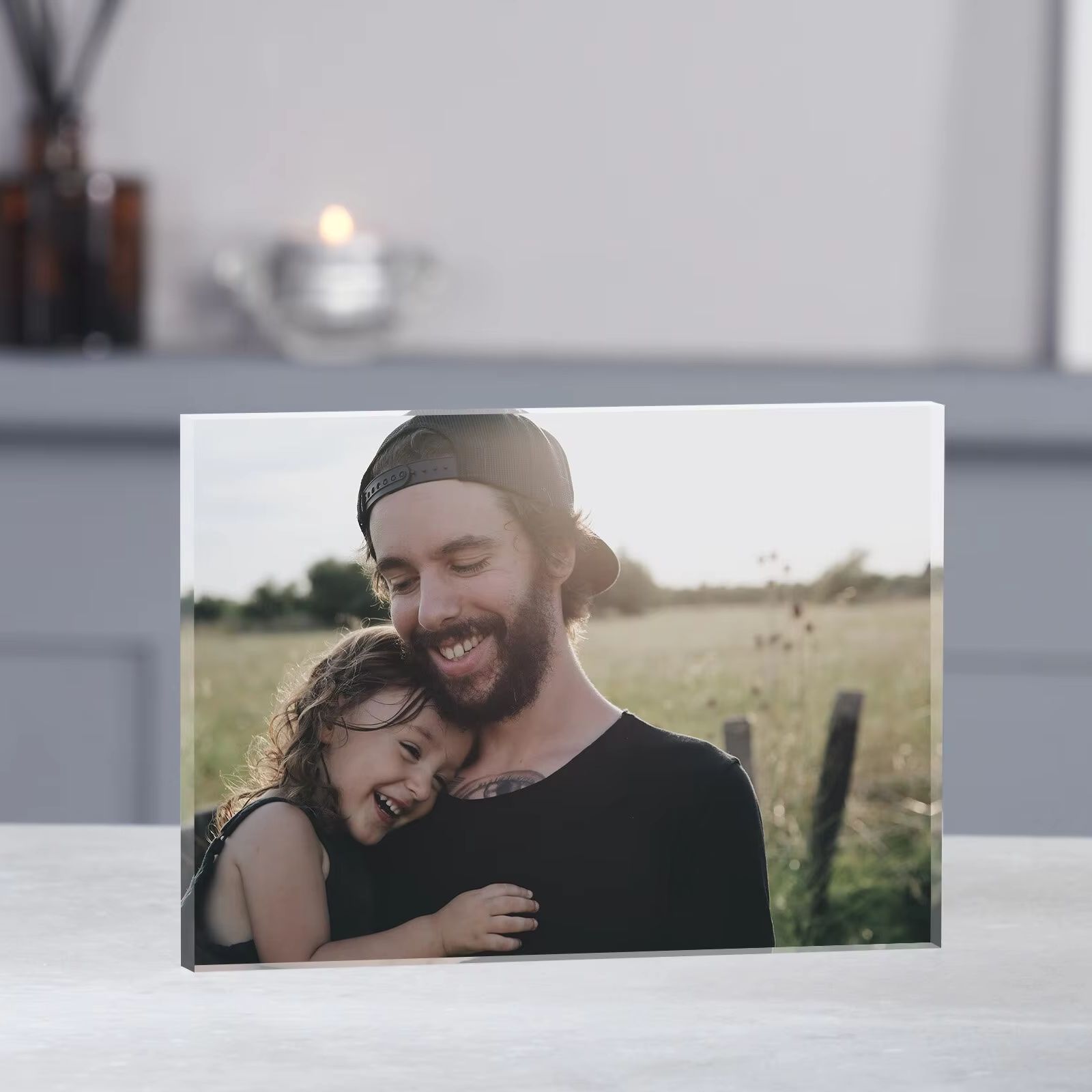 Photo Acrylic Block - Personalised Photo Acrylic Block Plaque, Custom